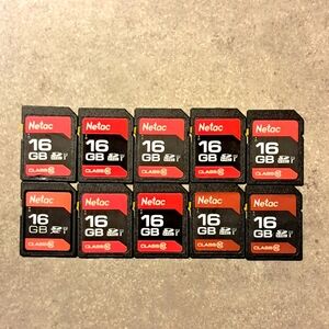 SD Cards 16 GB By Netac Lot Of 10